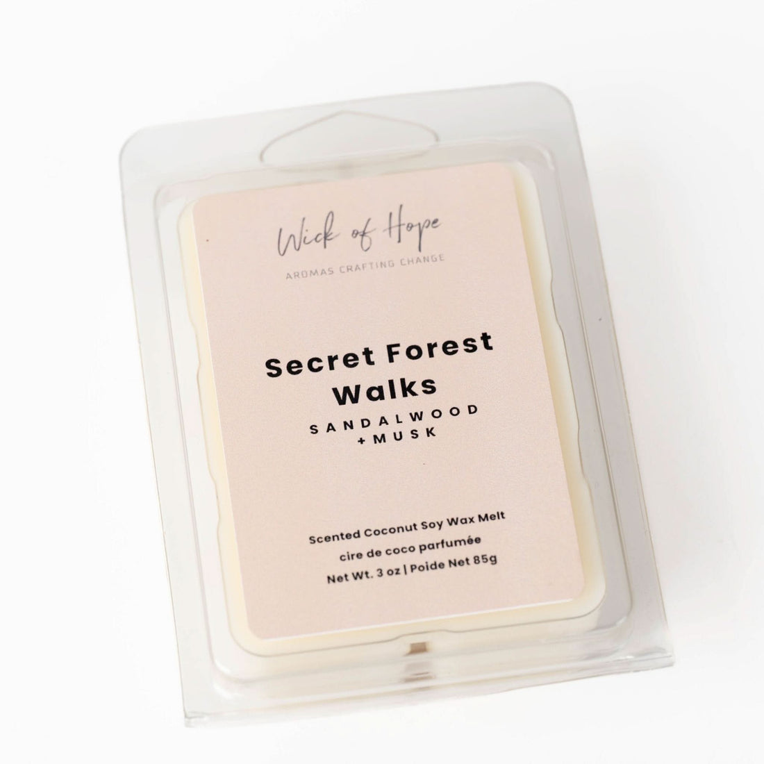 Secret Forest Walks Wax Melt | Sandalwood + Musk - Wick of Hope