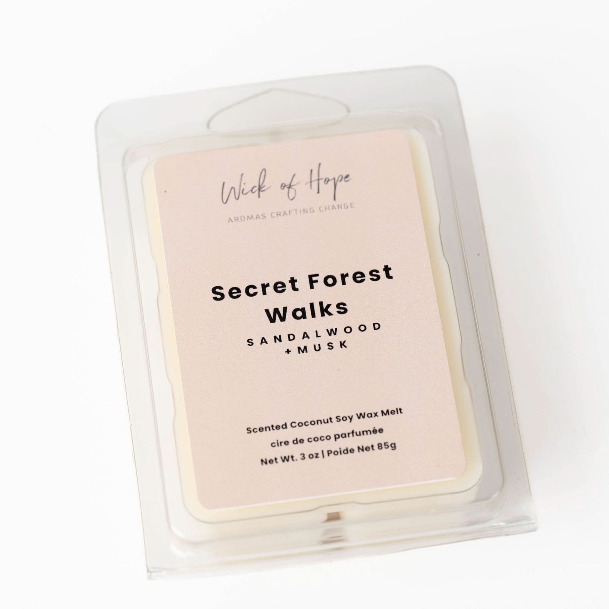 Secret Forest Walks Wax Melt | Sandalwood + Musk - Wick of Hope