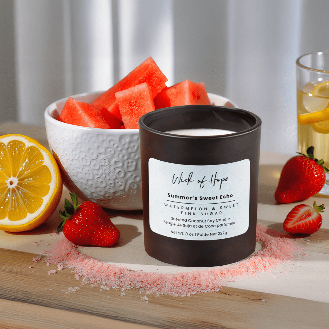 Summer’s Sweet Echo | Watermelon + Sweet Pink Sugar - Wick of Hope