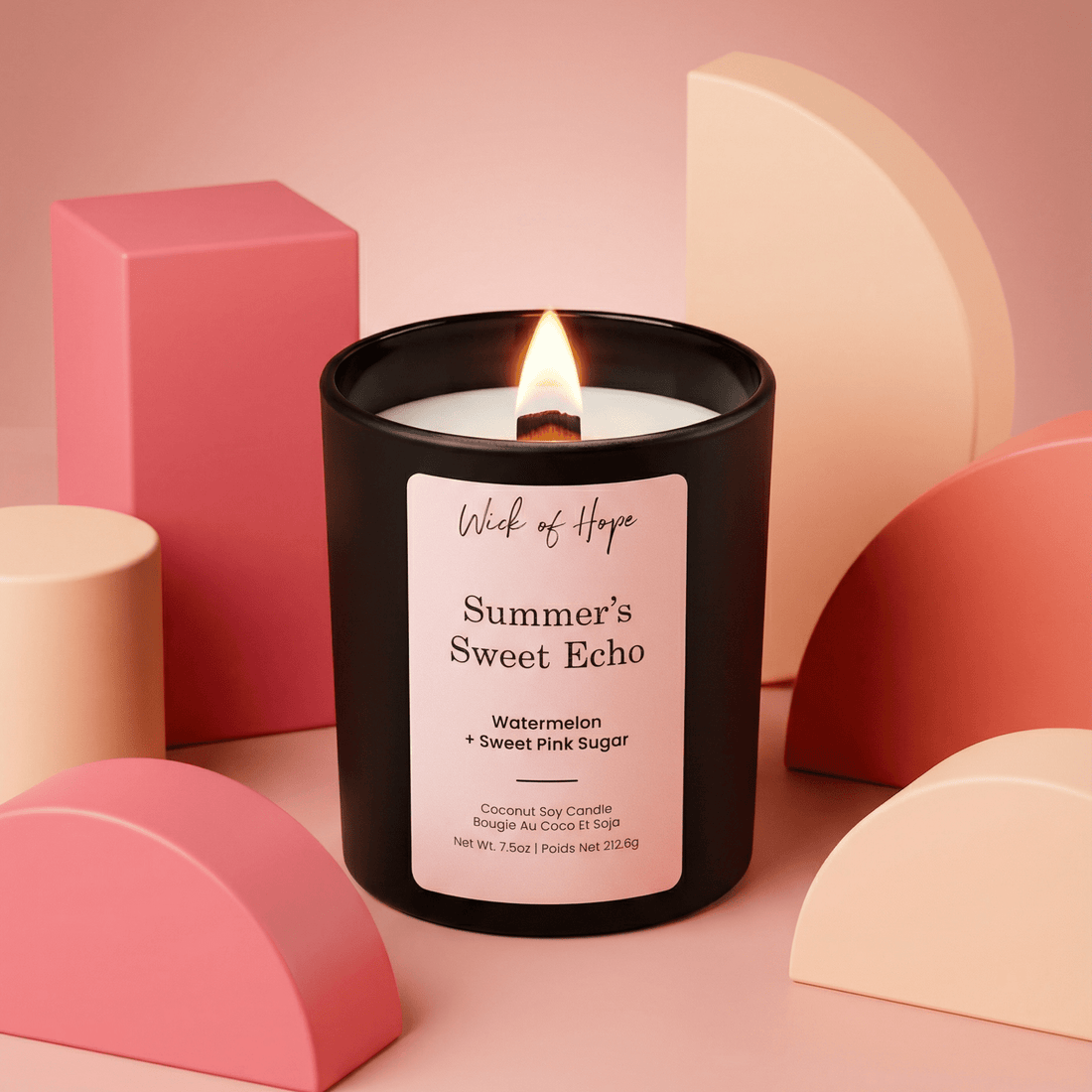 Summer’s Sweet Echo Candle | Watermelon + Sweet Pink Sugar - Wick of Hope