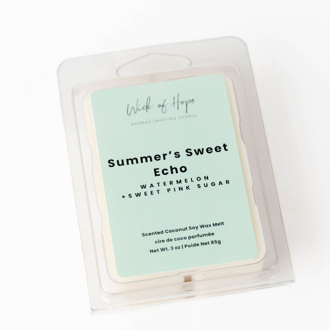 Summer's Sweet Echo Wax Melt | Watermelon + Sweet Pink Sugar - Wick of Hope