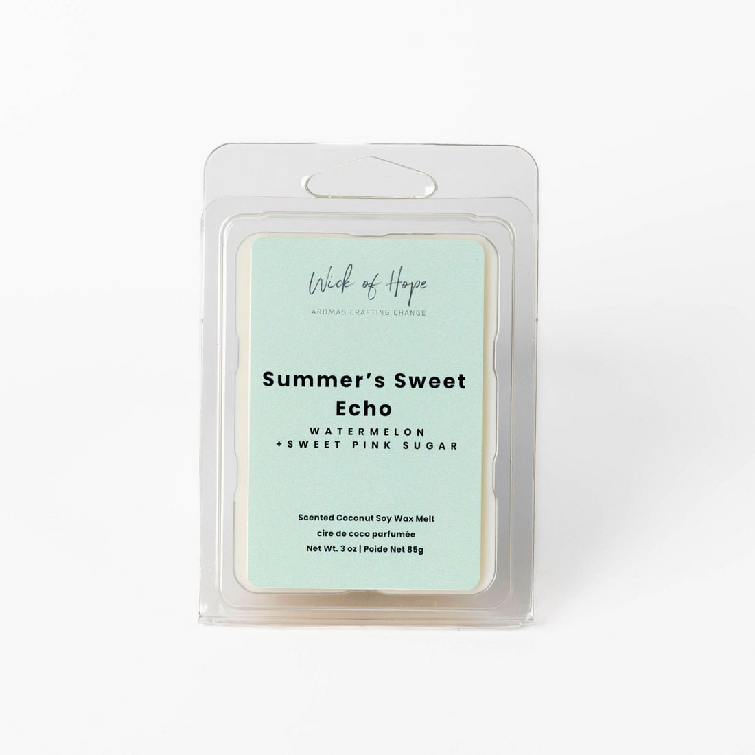 Summer's Sweet Echo Wax Melt | Watermelon + Sweet Pink Sugar - Wick of Hope