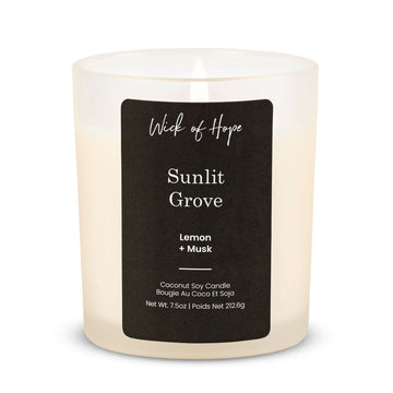 Sunlit Grove Candle | Lemon + Musk - Wick of Hope
