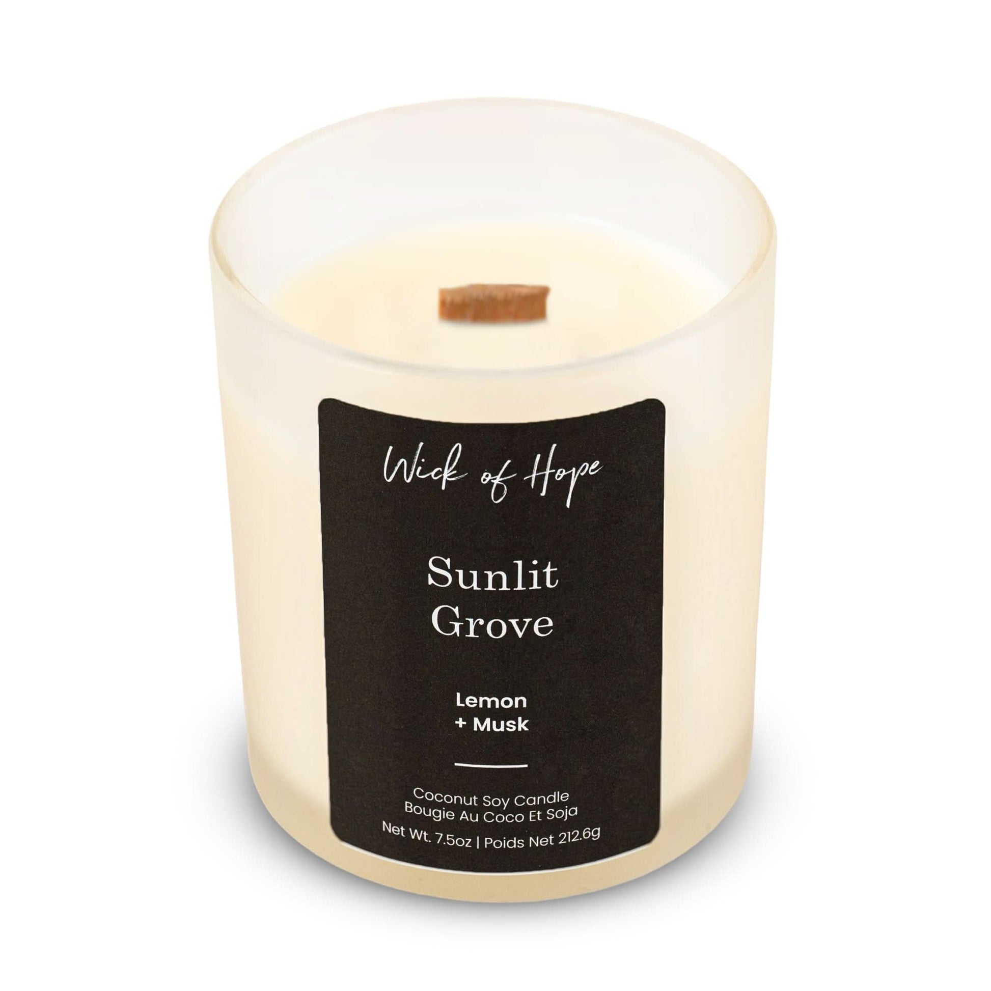 Sunlit Grove Candle | Lemon + Musk - Wick of Hope