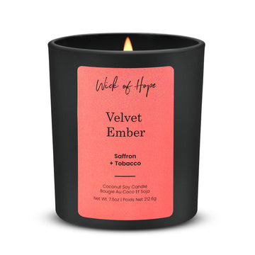 Velvet Ember Candle | Saffron + Tobacco - Wick of Hope