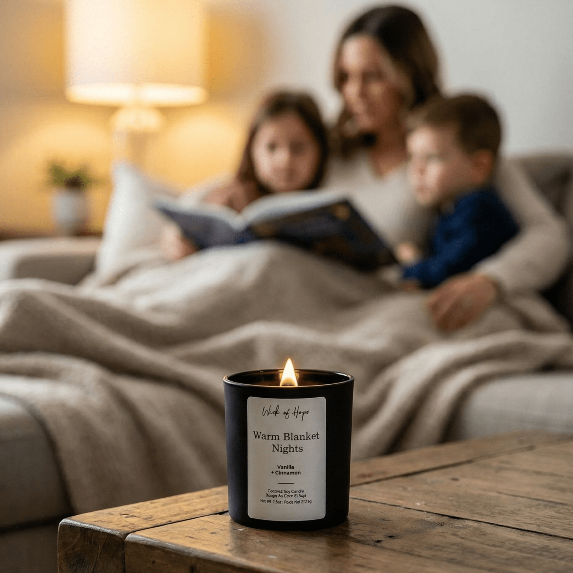 Warm Blanket Nights Candle | Cinnamon + Vanilla - Wick of Hope
