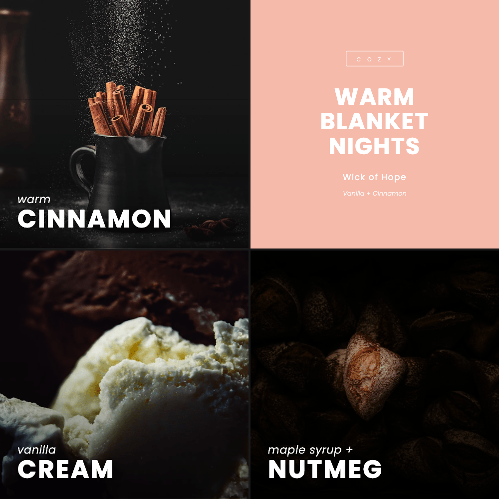 Warm Blanket Nights Candle | Cinnamon + Vanilla - Wick of Hope