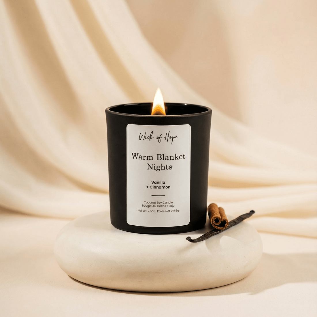 Warm Blanket Nights Candle | Cinnamon + Vanilla - Wick of Hope