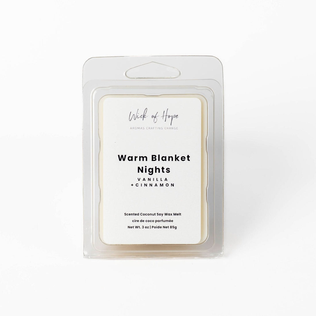 Warm Blanket Nights Wax Melt | Cinnamon + Vanilla - Wick of Hope