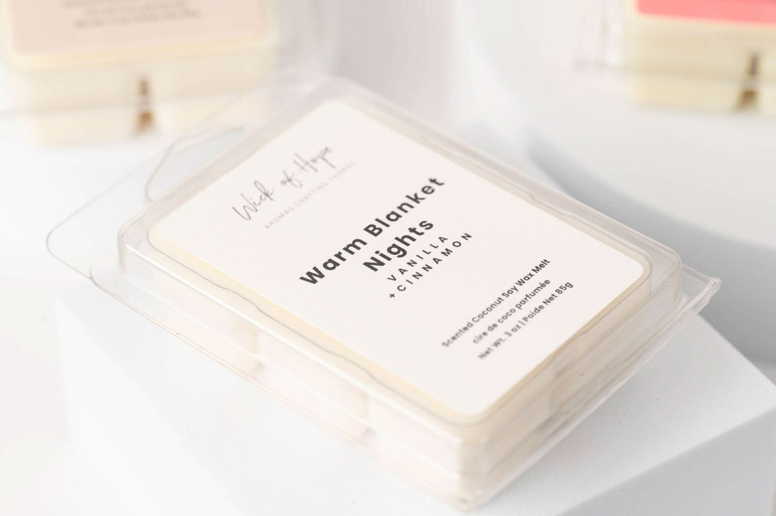Warm Blanket Nights Wax Melt | Cinnamon + Vanilla - Wick of Hope
