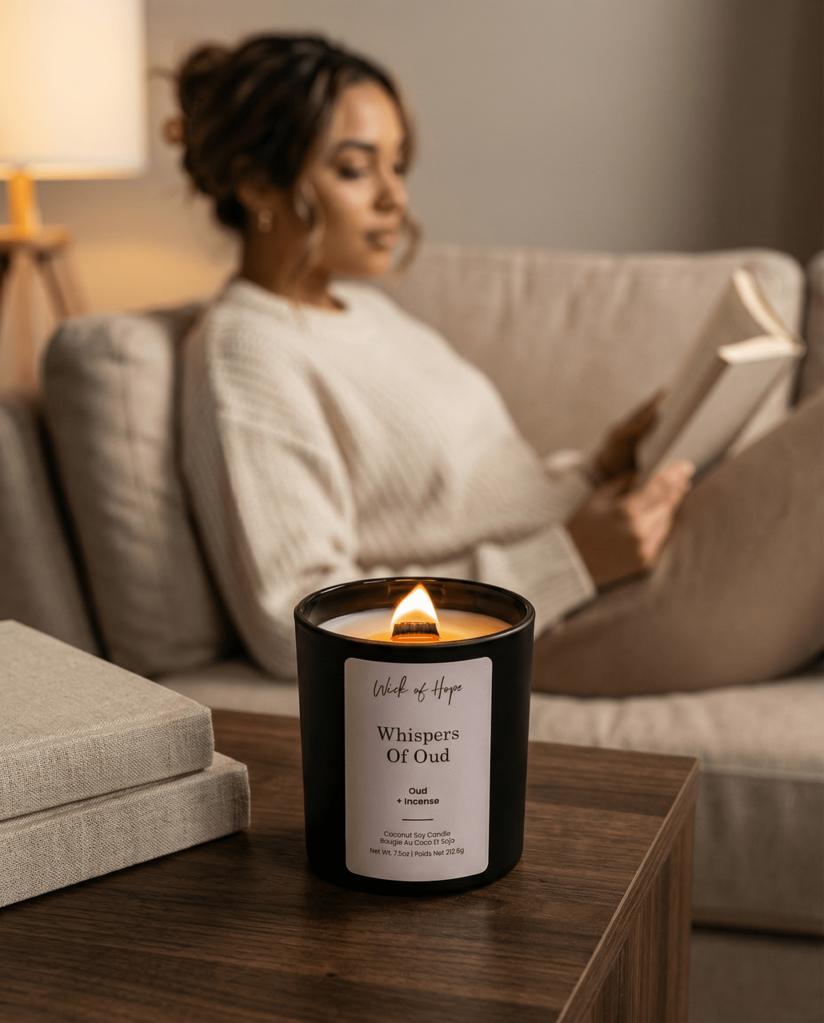 Whispers of Oud Candle | Oud + Incense - Wick of Hope