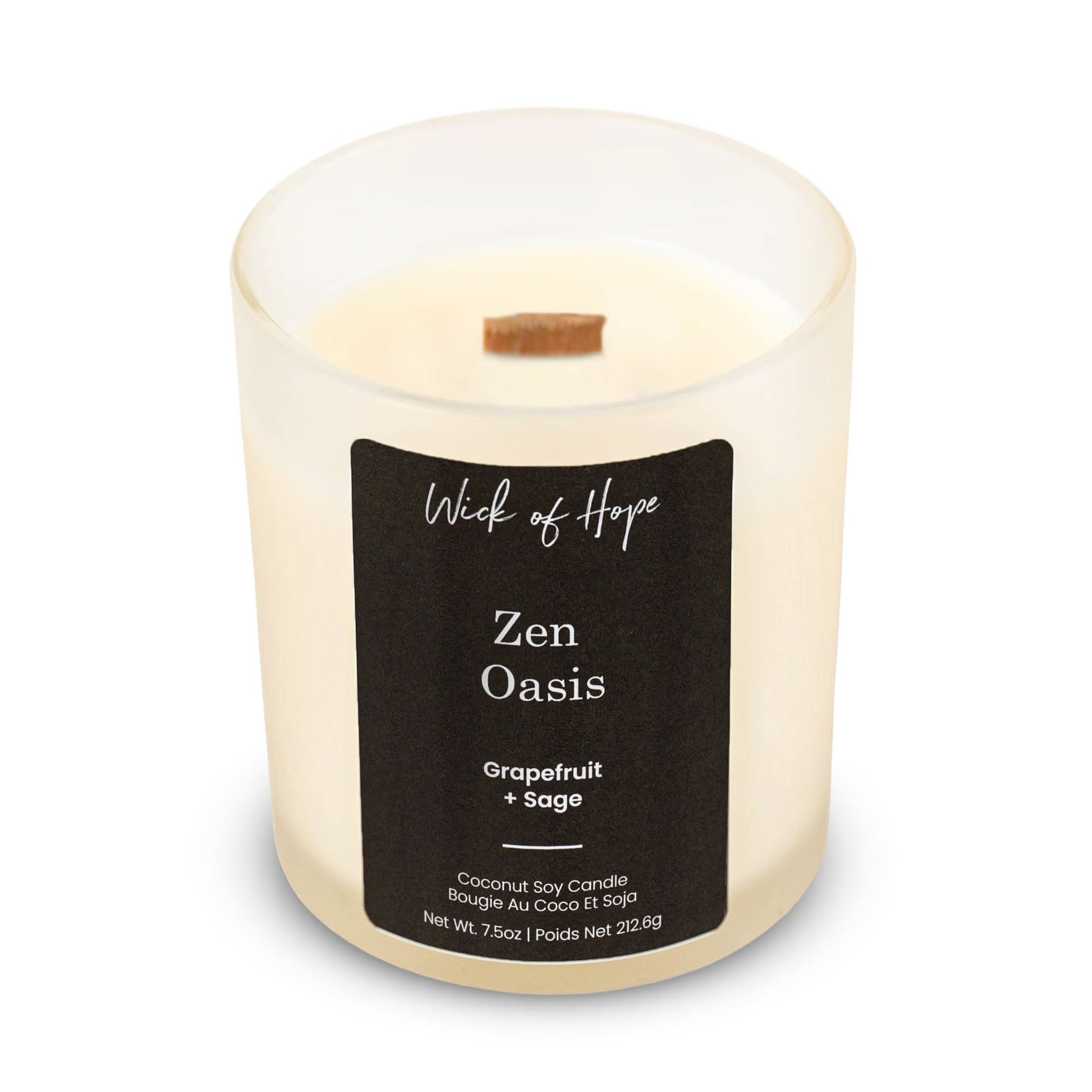 Zen Oasis Candle | Grapefruit + Sage - Wick of Hope