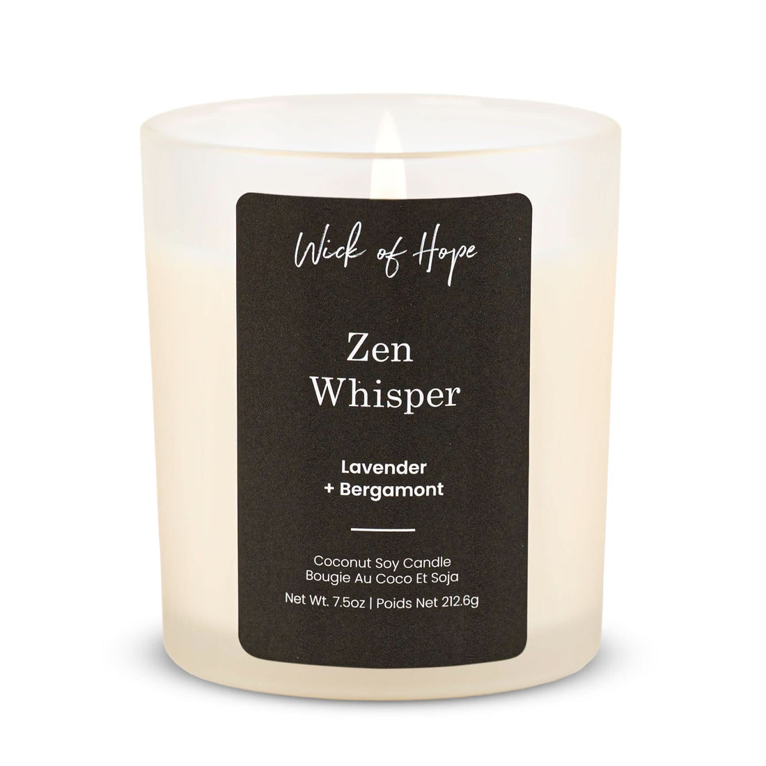 Zen Whisper Candle | Lavender + Bergamot - Wick of Hope