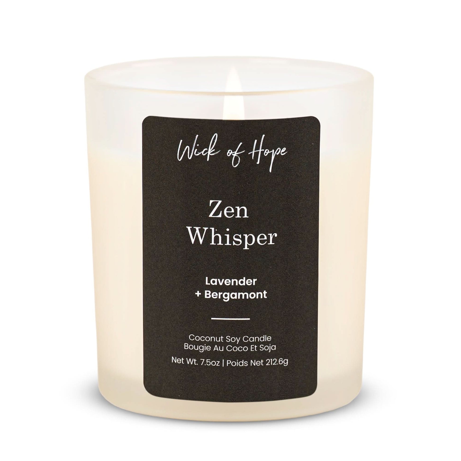 Zen Whisper Candle | Lavender + Bergamot - Wick of Hope