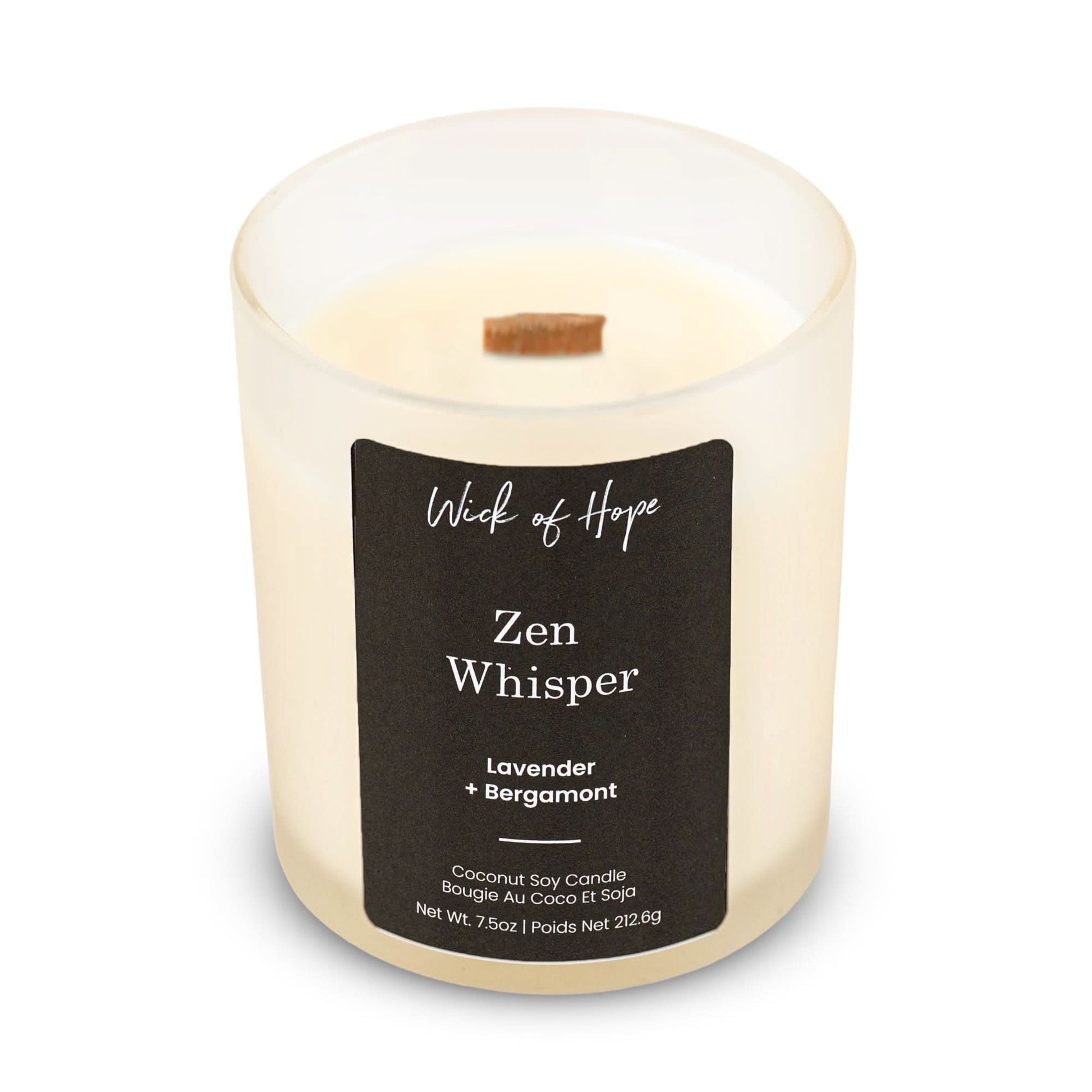 Zen Whisper Candle | Lavender + Bergamot - Wick of Hope