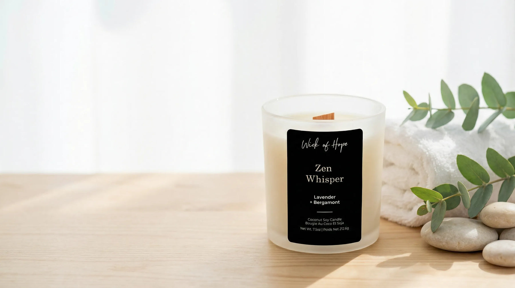 Wick of Hope lifestyle candle scene